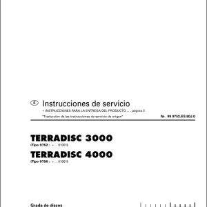 Pottinger Terradisc 3000 4000 Service Manual