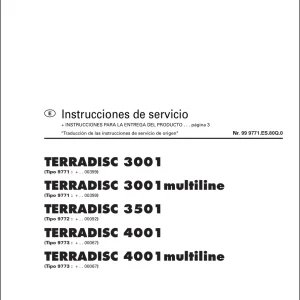 Pottinger Terradisc 3001 3501 4001 Multiline Service Manual