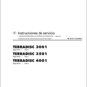 Pottinger Terradisc 3001 3501 4001 Service Manual
