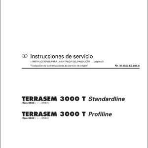Pottinger Terrasem 3000 T Standardline Profiline Service Manual