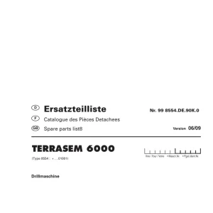 Pottinger Terrasem 6000 Parts Manual