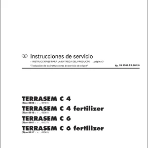 Pottinger Terrasem C4 C6 Service Manual