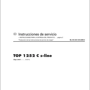 Pottinger 1252 C S Service Manual