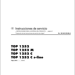 Pottinger 1252 M C S Service Manual