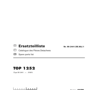 Pottinger 1252 Parts Manual