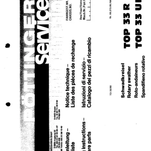 Pottinger 33R 33Un Parts Manual