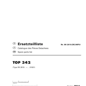 Pottinger 342 Parts Manual