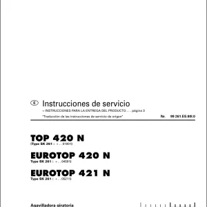 Pottinger 420N Eurotop 420N 421N Service Manual