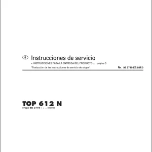 Pottinger 612 N Service Manual
