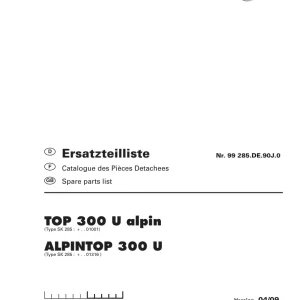 Pottinger Alpintop 300 Parts Manual