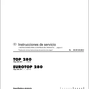 Pottinger Eurotop 280 Service Manual
