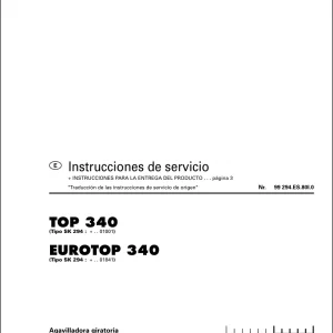 Pottinger Eurotop 340 Service Manual