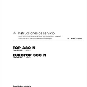 Pottinger Eurotop 380N Service Manual