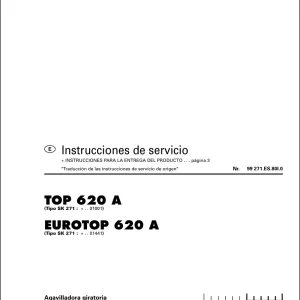 Pottinger Eurotop 620A Service Manual