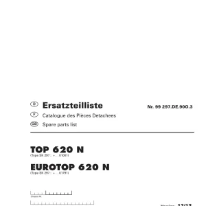 Pottinger Eurotop 620N Parts Manual
