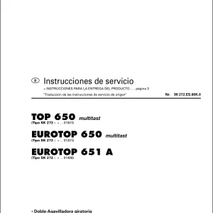 Pottinger Eurotop 650 651A Service Manual