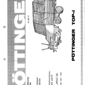 Pottinger I 1975 Parts Manual