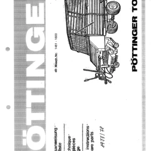 Pottinger Top1 Parts Manual
