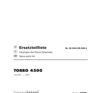 Pottinger Torro 4500 Parts Manual