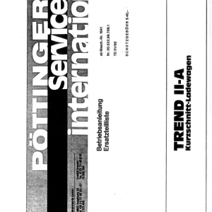 Pottinger Ii A 1986 Parts Manual