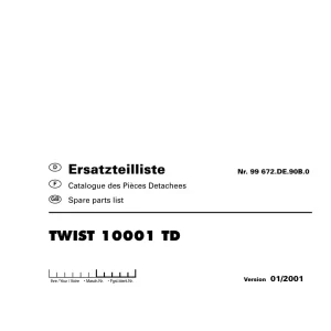 Pottinger 10001 Parts Manual