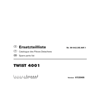 Pottinger 4001 Parts Manual