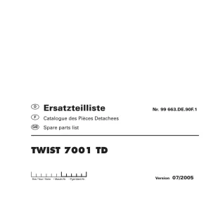 Pottinger 7001Td Parts Manual