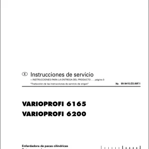 Pottinger Varioprofi 6165 6200 Service Manual