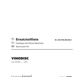 Pottinger Vinodisc Parts Manual