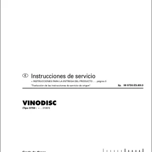 Pottinger Vinodisc Service Manual