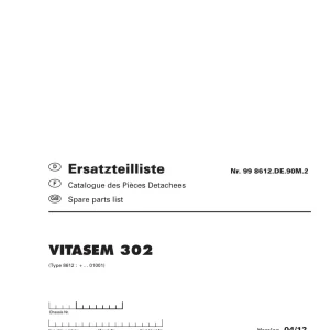 Pottinger Vitasem 302 8612 Parts Manual