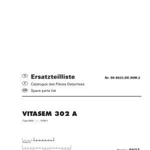 Pottinger Vitasem 302 8622 Parts Manual