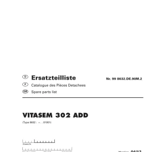 Pottinger Vitasem 302 8632 Parts Manual
