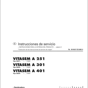 Pottinger Vitasem A 251 301 401 Service Manual
