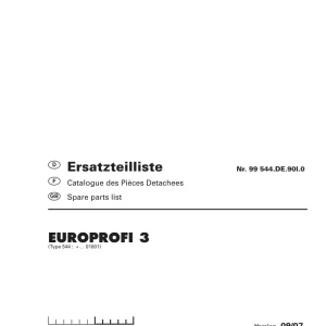Pottinger Europrofi 3 Parts Manual