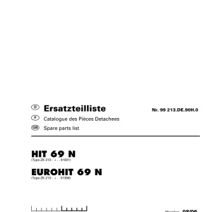 Pottinger Eurohit 69N Parts Manual