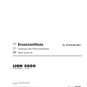 Pottinger Lion 5000 Parts Manual