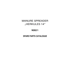 Pronar Herkules 14 N262 1 Parts Manual