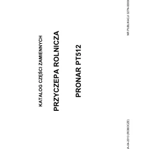 Pronar Pt512 Parts Manual