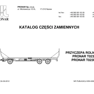 Pronar T023 Parts Manual