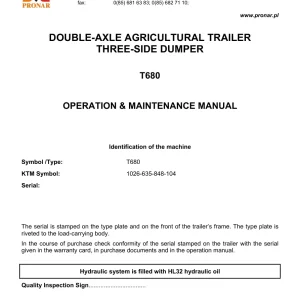 Pronar T680 Parts Manual