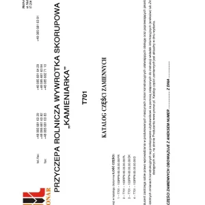 Pronar T701 Parts Manual