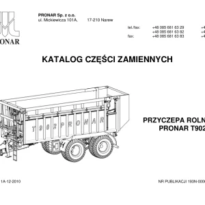 Pronar T902 Parts Manual