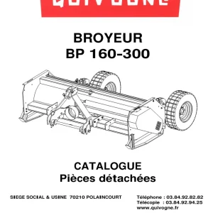 Quivogne Bp160 300 2006 Parts Manual