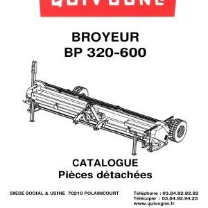Quivogne Bp320 600 2006 Parts Manual