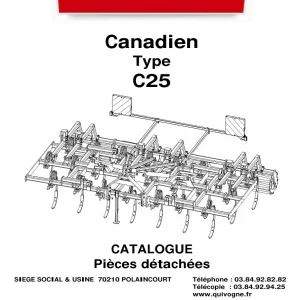 Quivogne C25 2008 Parts Manual