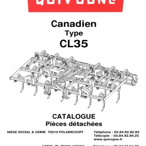 Quivogne Cl35 2007 Parts Manual