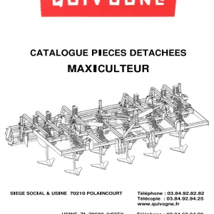 Quivogne Maxiculteur 2007 Parts Manual