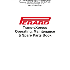 Quivogne Perard Parts Manual