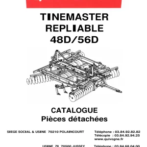 Quivogne Tinemaster 48D 56D 2007 Parts Manual